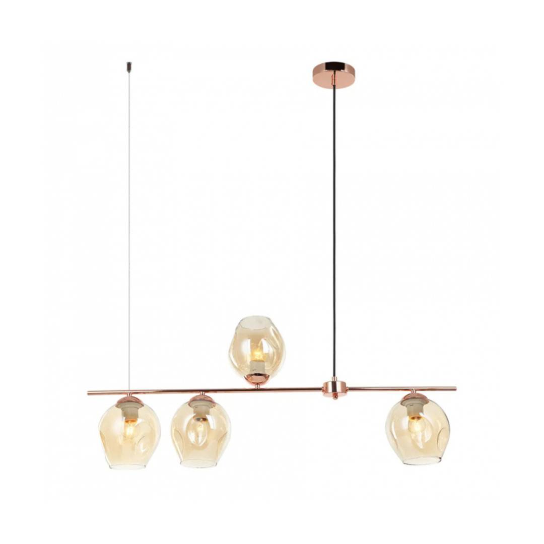 COLGANTE CUTIE ROSE GOLD AMBAR 4XE27