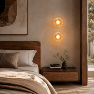 APLIQUE INTERNO LED TYFA 28CM 5W 3000K DORADO AMBAR